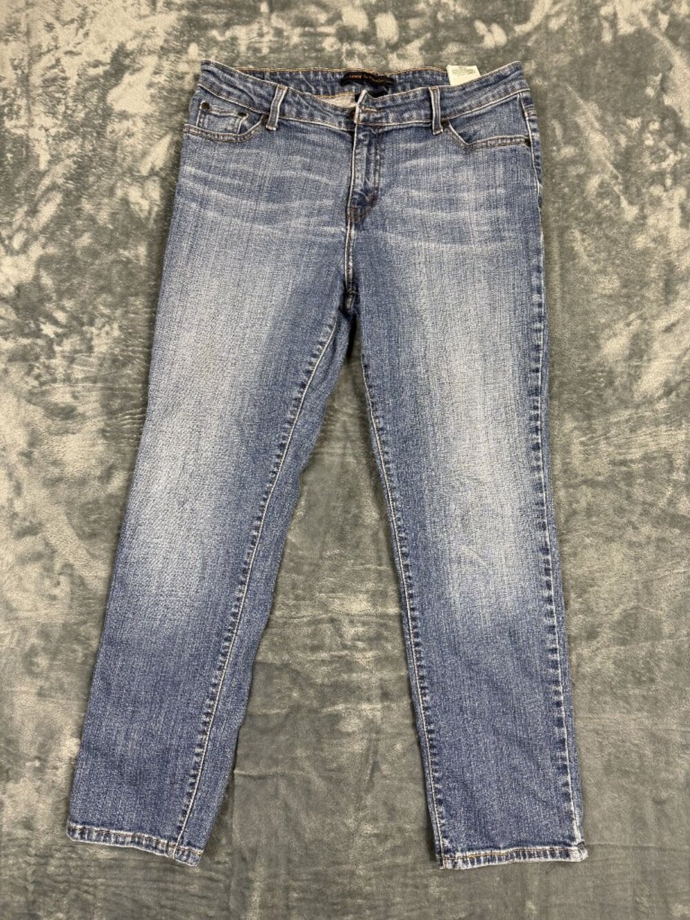 Levis Womens Mid Rise Skinny Jeans Size 14  Blue Denim Made In Egypt